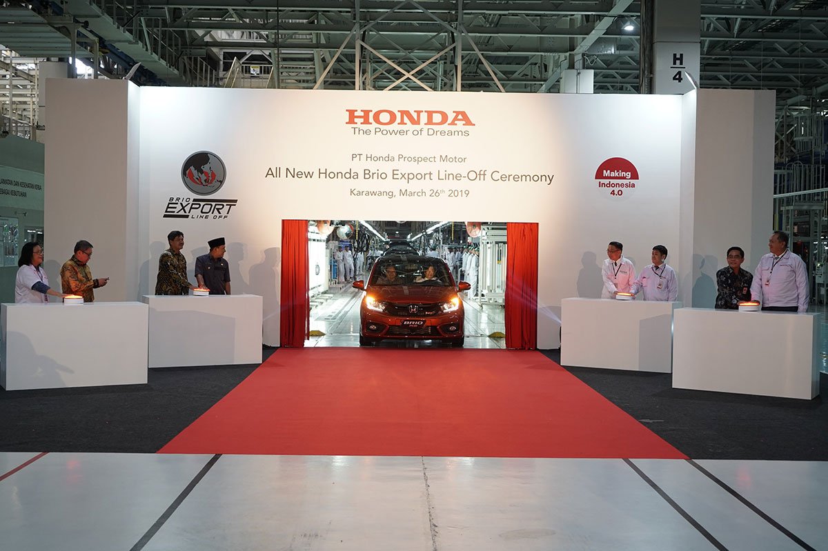 Seremoni produksi perdana All New Honda Brio untuk pasar ekspor