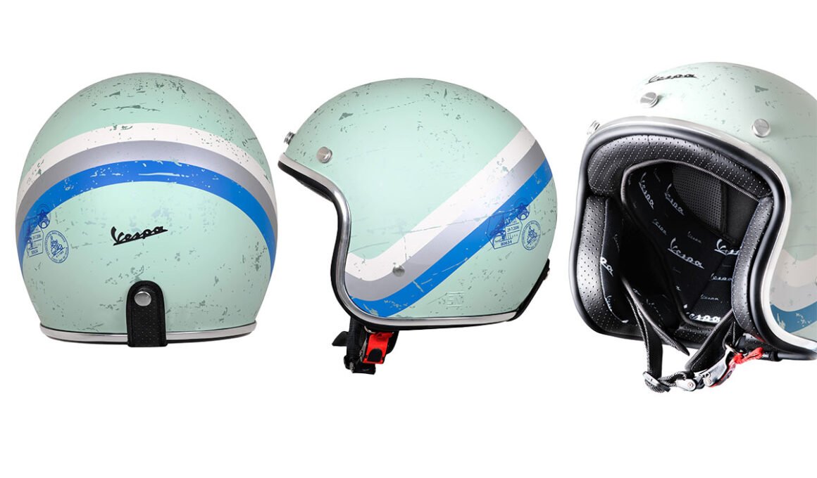 Genuine Vespa Helmet Heritage Heritage Aqua