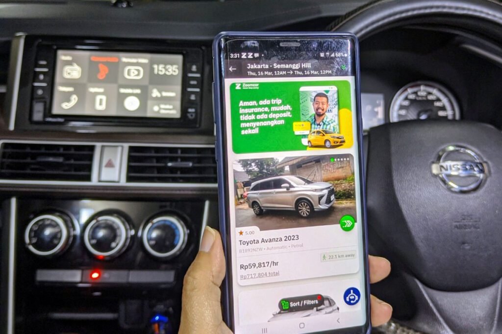 zoomcar aplikasi sewa rental mobil