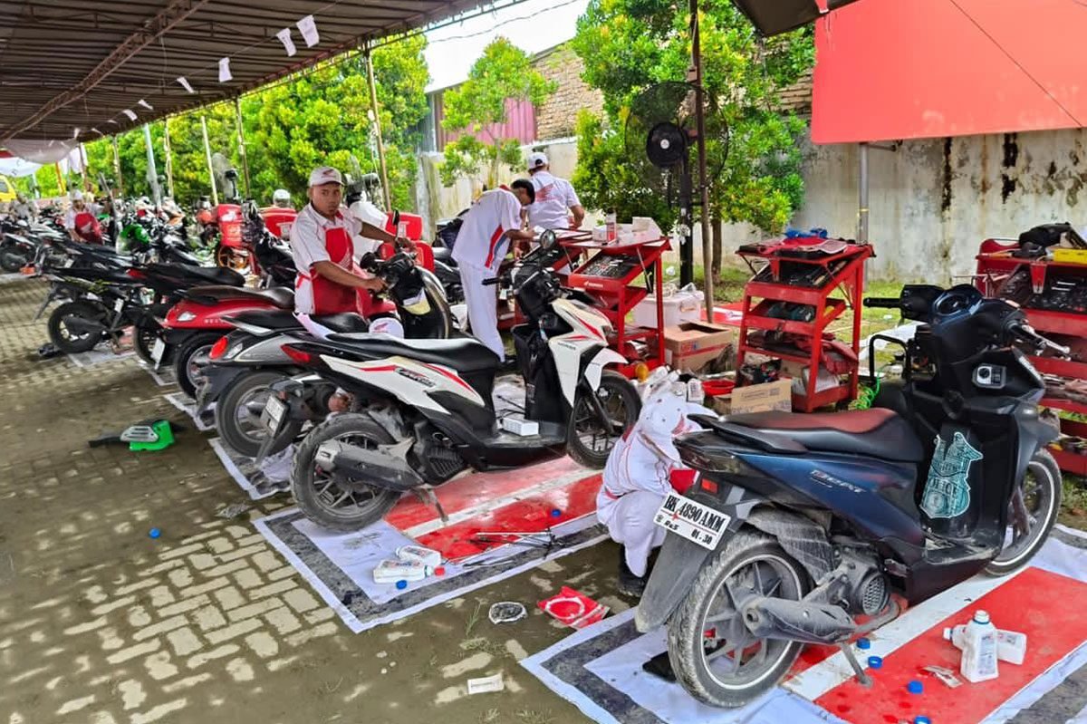 servis gratis motor honda Bencana Sumatera
