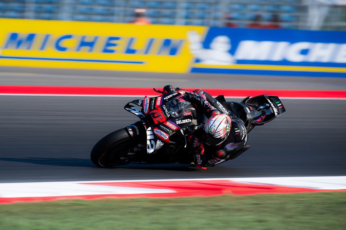 Aprilia Racing Marco Bezzecchi sesi latihan Motogp Mandalika